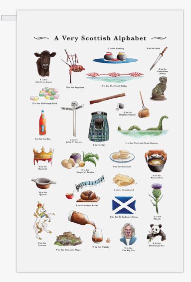 Tea Towel "The Very Scottish Alphabet"