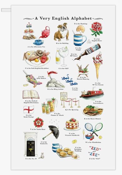 Tea Towel "The Very English Alphabet"