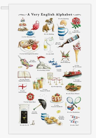 Tea Towel "The Very English Alphabet"