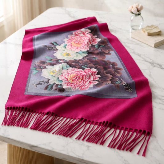 Pink Peony Scarf